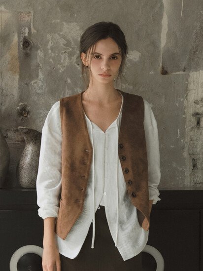 언에디트 [아우터] O Classic Suede Vest_2colors
