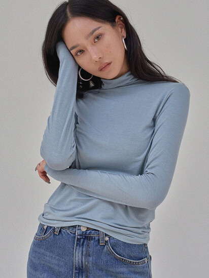 메무아 베이직 슬림쉐입 하이넥티