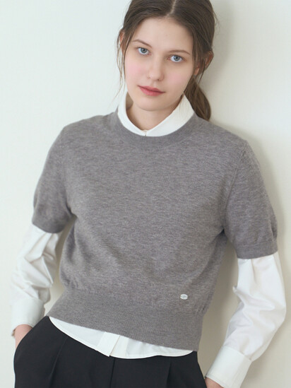 로브로브 [30%+3%쿠폰] MY ATTITUDE HALF SLEEVE KNIT TOP